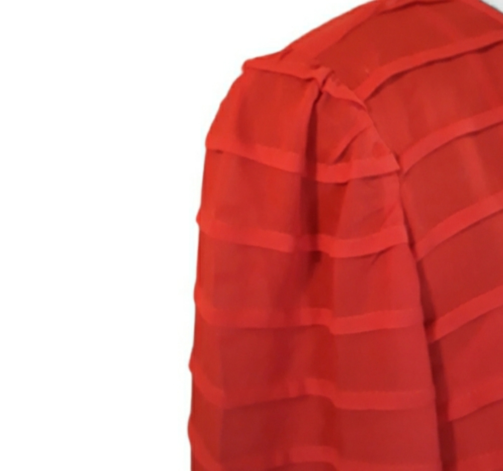 Talbots Red Silk Blouse